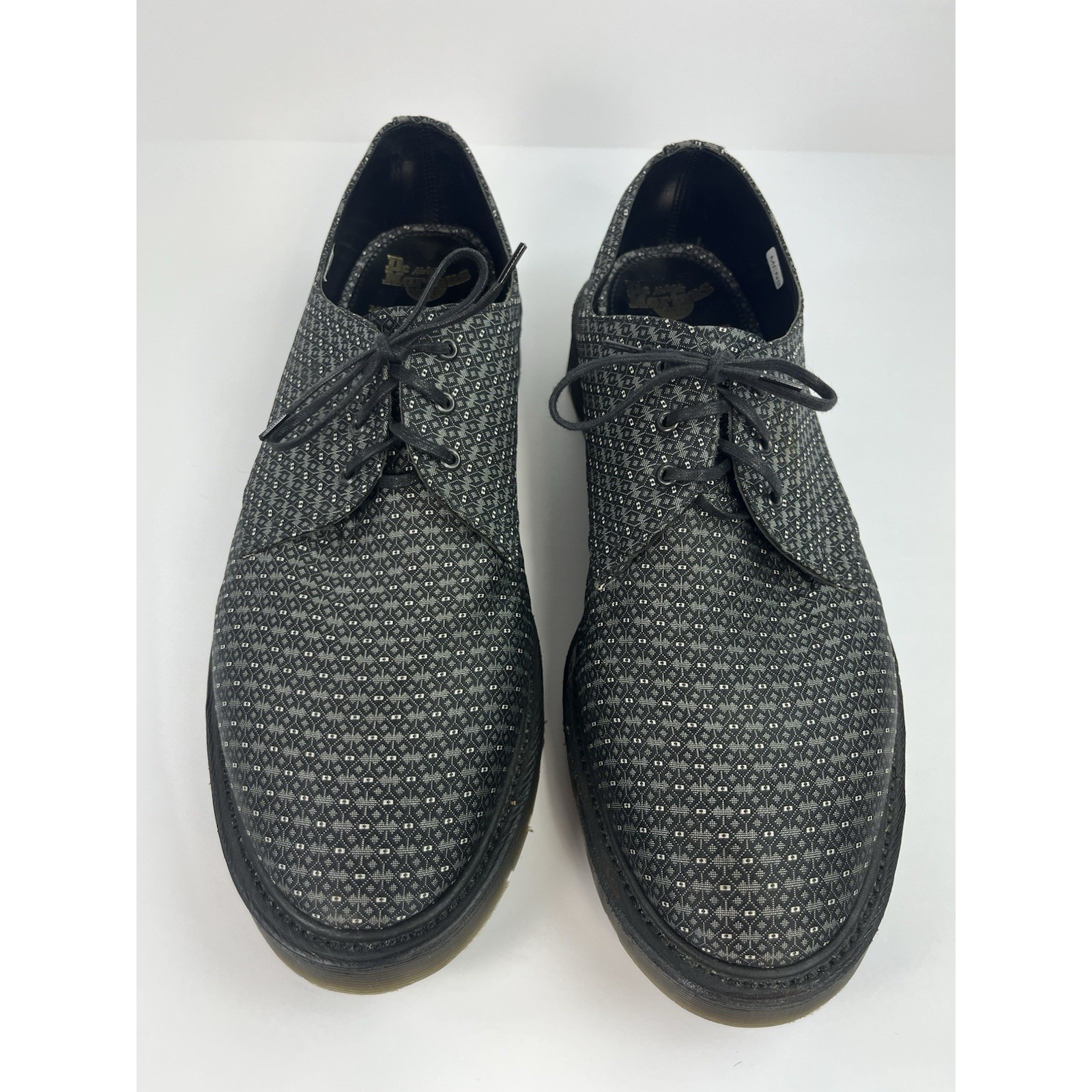 Dr. Martens Lester Men's Size 11 Shoes Black Grey Diamond Dot 15684001 England